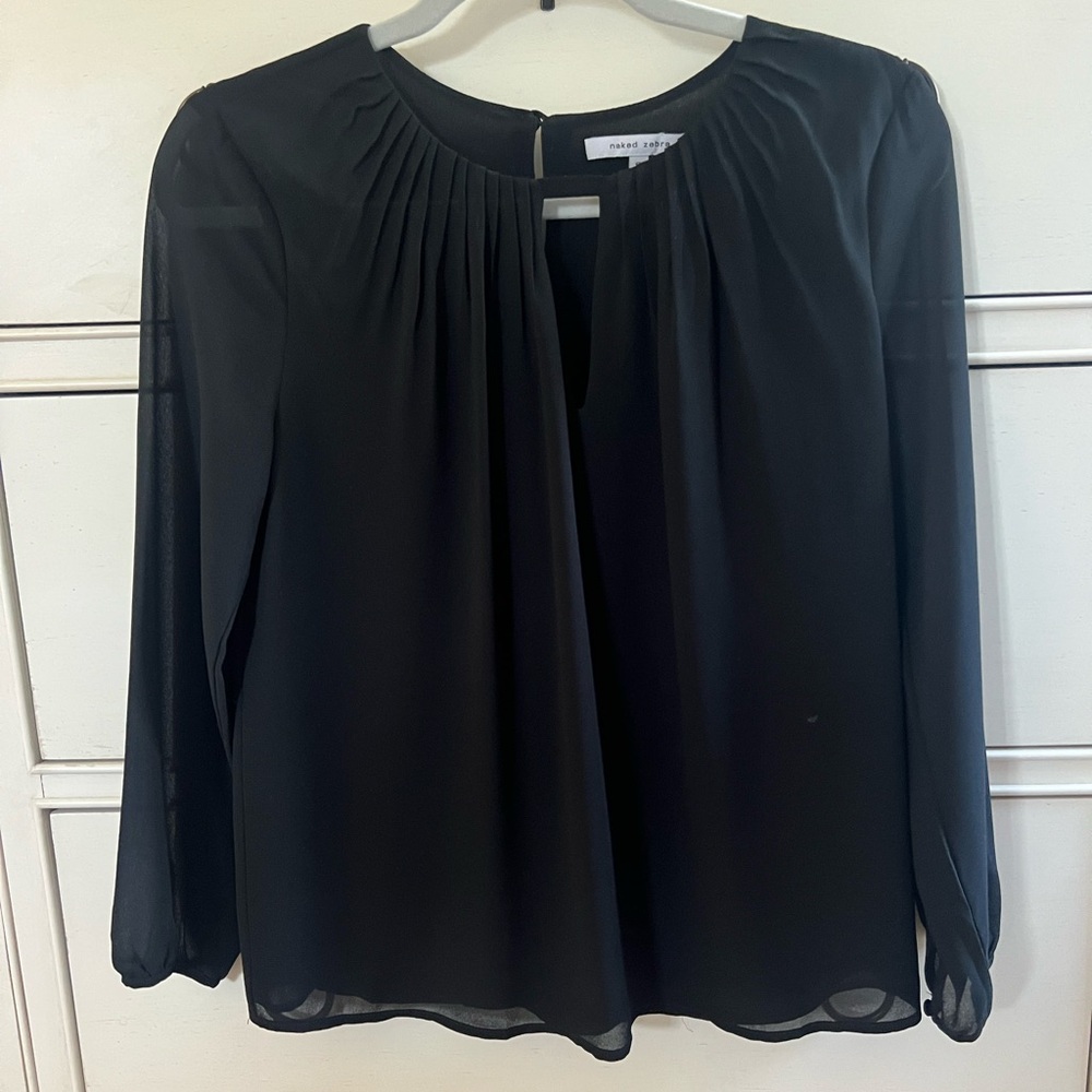 Naked Zebra Black Blouse
